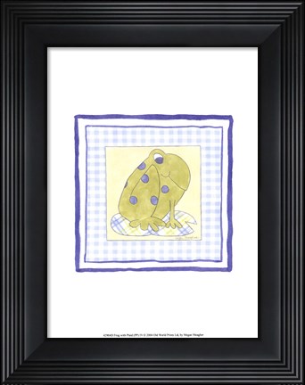 Framed Frog with Plaid (PP) IV Print