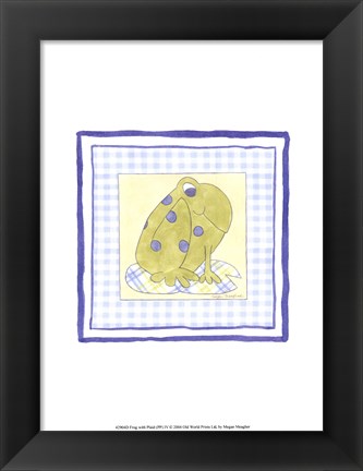 Framed Frog with Plaid (PP) IV Print