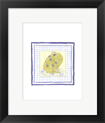 Framed Frog with Plaid (PP) IV Print