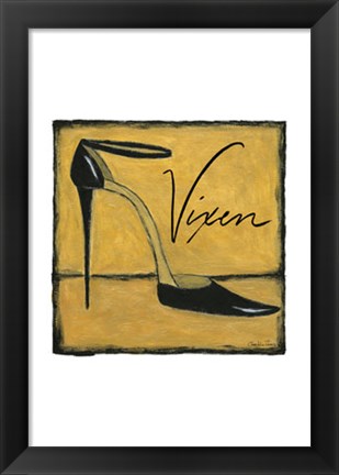 Framed Vixen on Gold Print