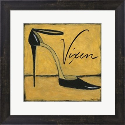 Framed Vixen on Gold Print