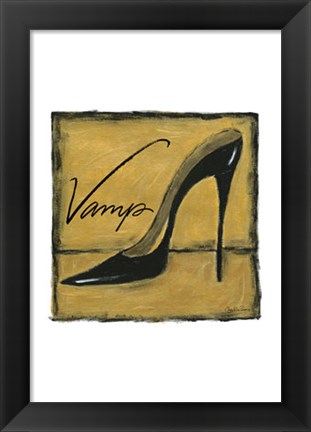 Framed Vamp on Gold Print