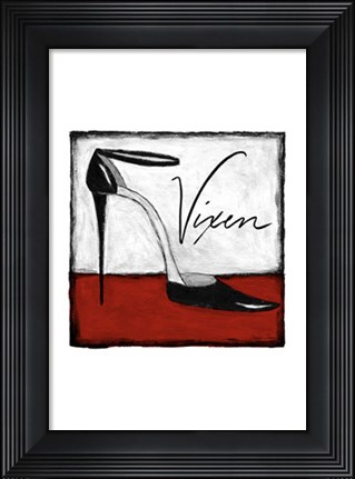 Framed Vixen on Red Print