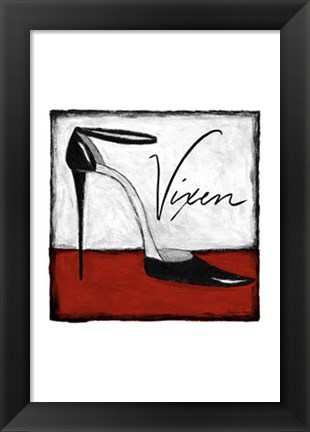 Framed Vixen on Red Print