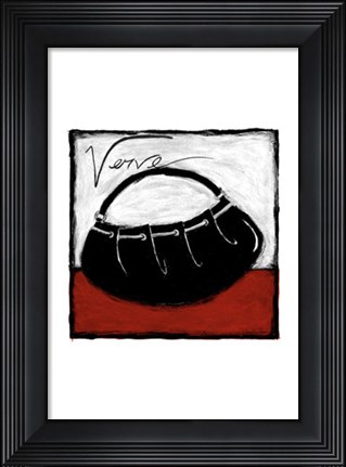Framed Verve on Red Print