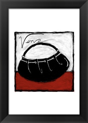 Framed Verve on Red Print