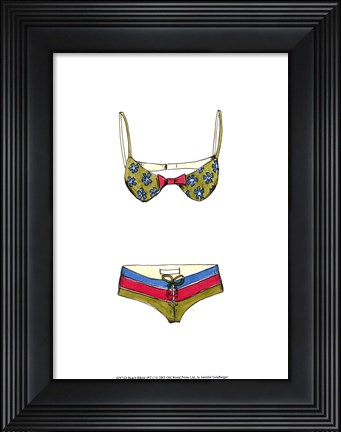 Framed Beach Bikini I (PT) Print