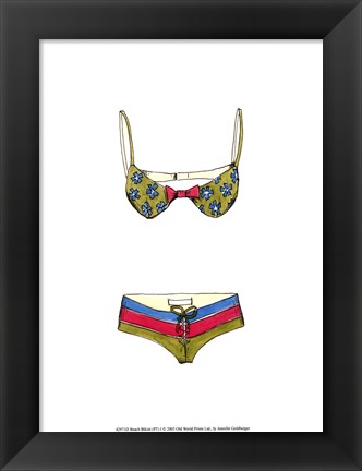 Framed Beach Bikini I (PT) Print