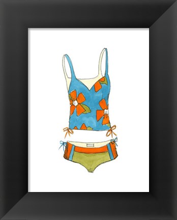 Framed Beach Bikini II (PT) Print