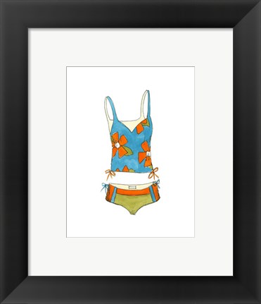 Framed Beach Bikini II (PT) Print