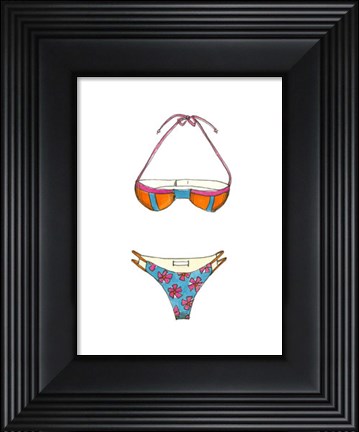 Framed Beach Bikini III (PT) Print