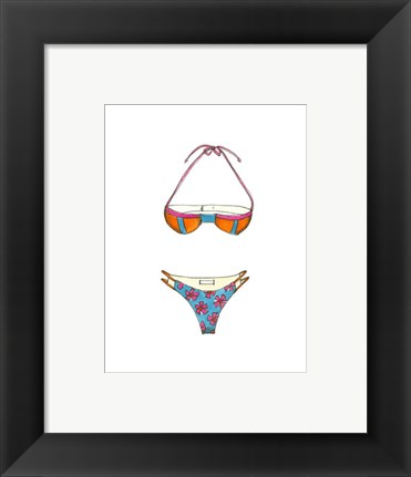 Framed Beach Bikini III (PT) Print