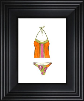 Framed Beach Bikini IV (PT) Print