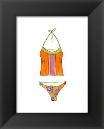 Framed Beach Bikini IV (PT) Print