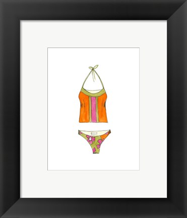 Framed Beach Bikini IV (PT) Print