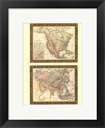 Framed Miniature Maps Print