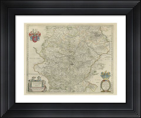 Framed Thvringia Map Print