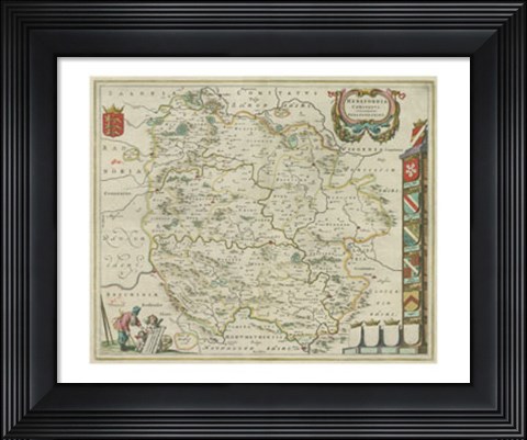 Framed Herefordia Map Print
