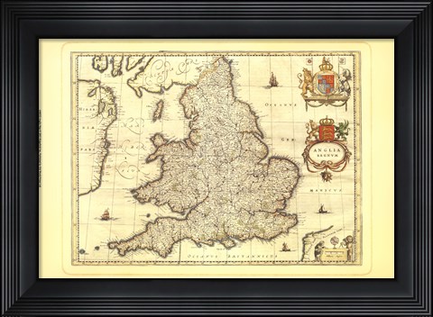 Framed Anglia Map Print
