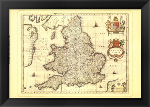 Framed Anglia Map Print