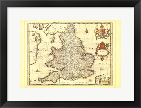 Framed Anglia Map Print