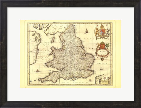 Framed Anglia Map Print