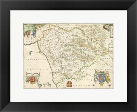 Framed Dvnelmensis Map Print