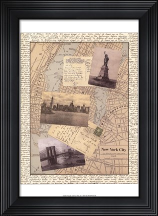 Framed Post Cards from NY Print