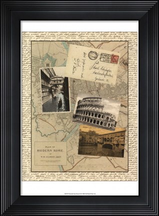 Framed Post Cards from Rome Print