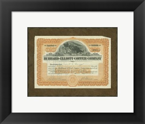 Framed Hubbard Elliot Copper Co. Print