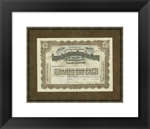 Framed Quicksilver Mining Print