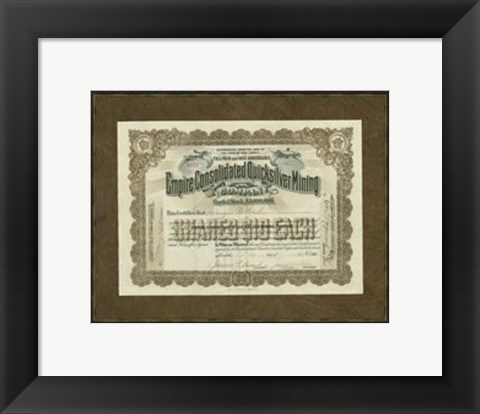 Framed Quicksilver Mining Print