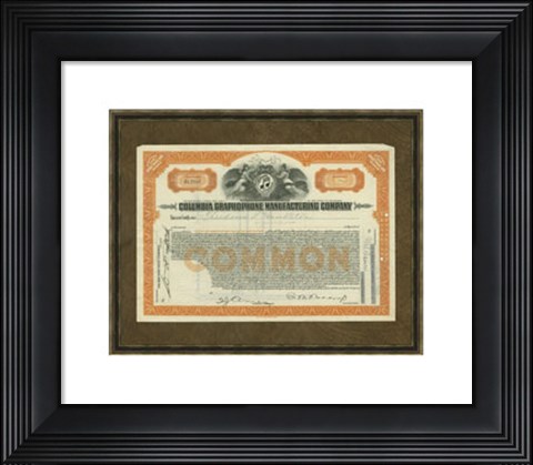 Framed Columbia Graphophone Print