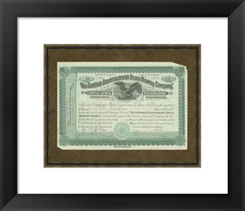 Framed Gottlieb Straus Brewing Co. Print