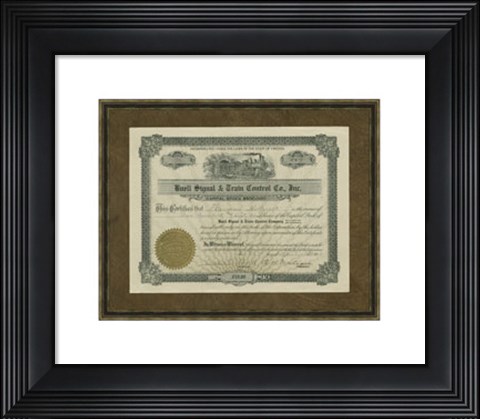 Framed Signal and Train Control Print