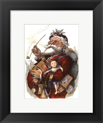 Framed Merry Santa Print