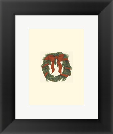 Framed Small Holiday Wreath (H) Print