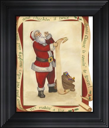 Framed Checking It Twice Print