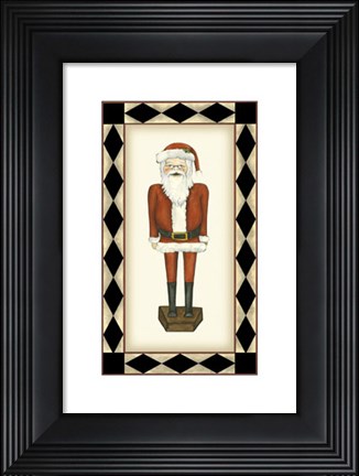 Framed Jolly Santa Print