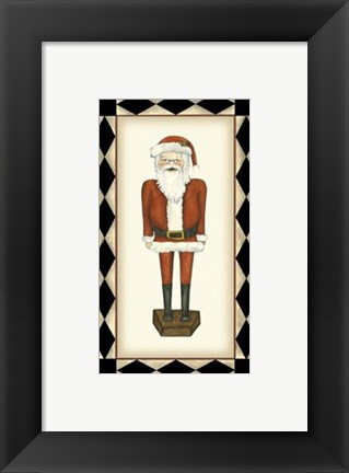 Framed Jolly Santa Print