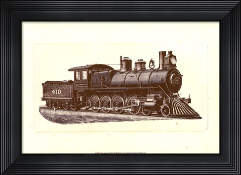 Framed Train Engine I Print