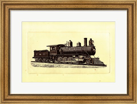 Framed Train Engine II Print