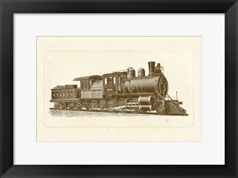 Framed Train Engine III Print
