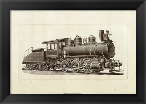 Framed Train Engine IV Print