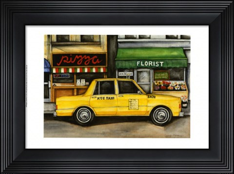 Framed NYC Taxi 5A72 Print