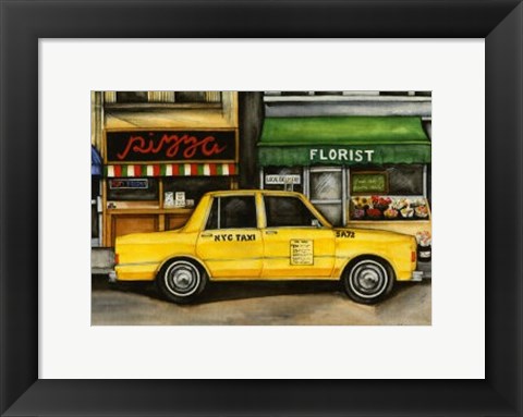 Framed NYC Taxi 5A72 Print