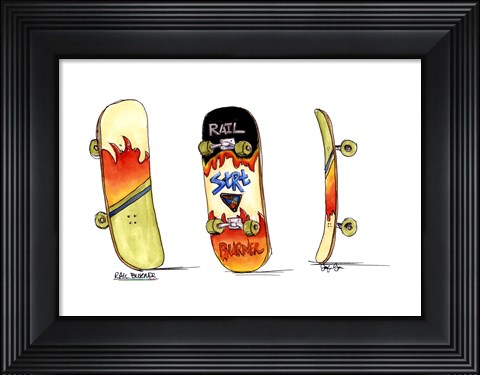 Framed Rail Burner Print