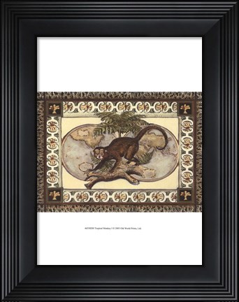 Framed Tropical Monkey I Print