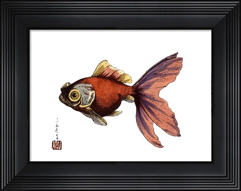 Framed Oriental Fish II Print