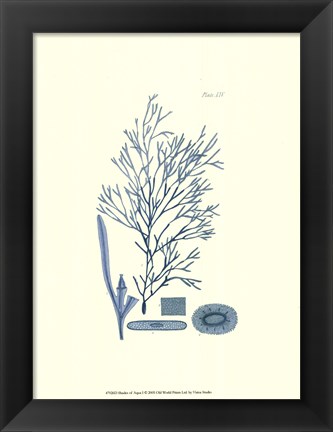 Framed Shades of Aqua I Print